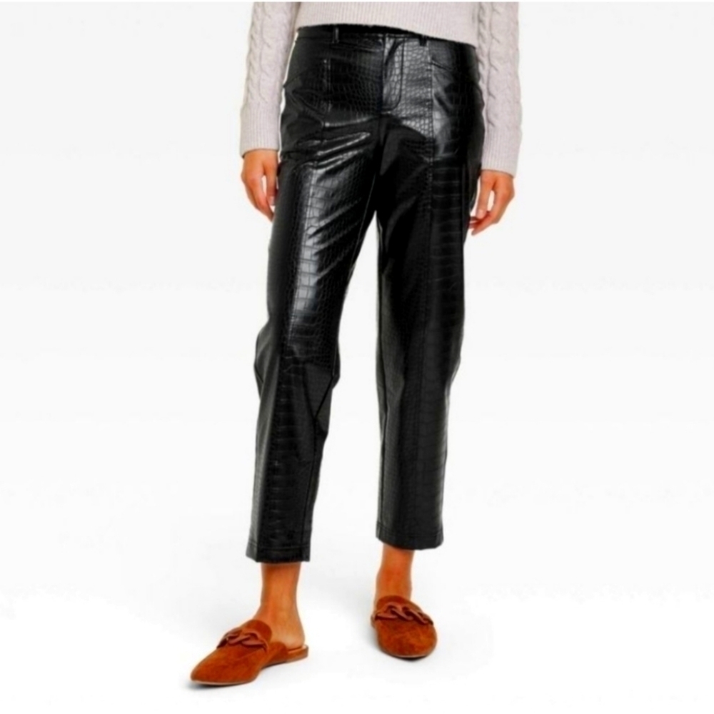 Faux Croc textured pants size 12
